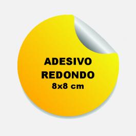 Adesivo Redondo 8 cm Plástico Vinil Adesivo Brilho 8x8 cm 4x0 Fundo Branco Leitoso Corte Redondo 