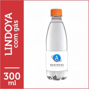 ÁGUA MINERAL PERSONALIZADA LINDOYA 300ML com gás Garrafa Pet   Rótulo vinil adesivo  