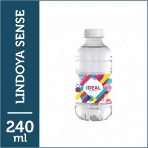 ÁGUA MINERAL PERSONALIZADA LINDOYA SENSE 240ML Garrafa Pet   Rótulo vinil adesivo  